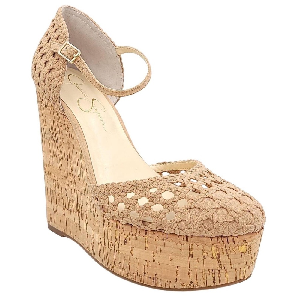Jessica Simpson Tan Wedge Shoes Size 9